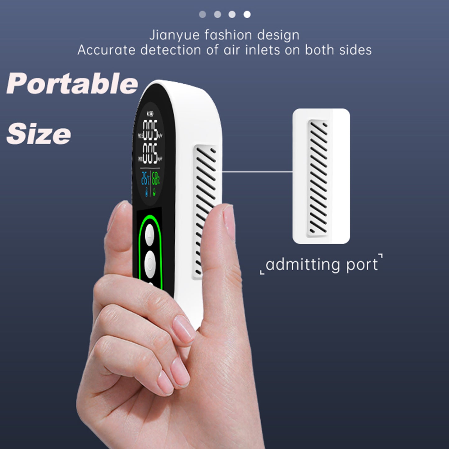 Protmex Indoor Air Quality Monitor, PM2.5 PM10 Detector with Real-Time Display & Buzzer Alarm, Temperature Humidity Sensor, Portable Air Pollution Tester for Home, Office, Car, Baby Room