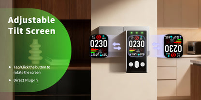 253 D Plug in All-in-One CO, Gas & Smoke Detector with battery backup Portable Real-Time Monitoring & Smart Socket alarm suitable for home & RVs and hotels