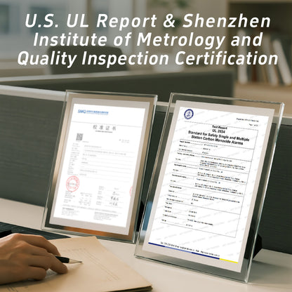 Protmex 5 in 1 Wireless Touchscreen Portable Multifunctional Carbon Monoxide CO2 Detectors Air Quality Meter Temperature Humidity Meter UV Radiation Flashlight with App