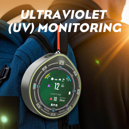 Protmex 5 in 1 Portable Multifunctional Carbon Monoxide CO2 Detector Air Quality Meter Temperature Humidity Meter with Touch Screen UV Radiation Flashlight